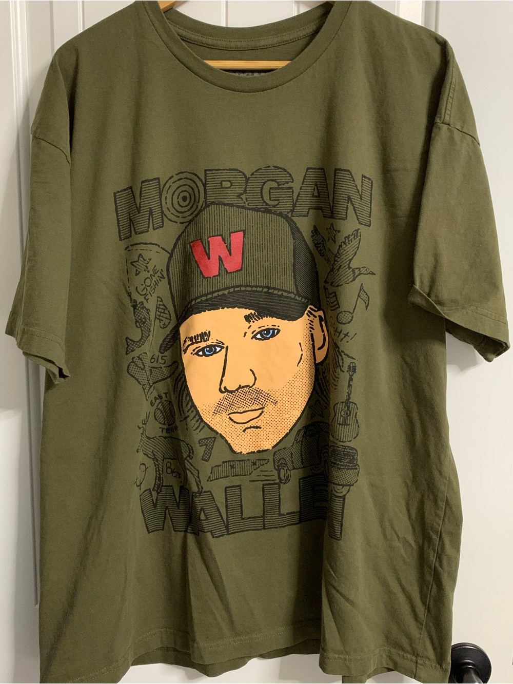Morgan Wallen Olive Graphic Tee- XL